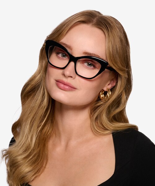 Role Black AcetateEyeglass Frames for Women from EyeBuyDirect