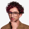Amra Blue Striped AcetateEyeglass Frames for Men from EyeBuyDirect