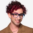 Sid Black Clear Blue AcetateEyeglass Frames for Men from EyeBuyDirect