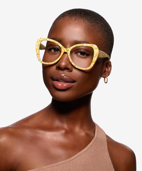 Superbloom Light Green Floral AcetateEyeglass Frames for Women from EyeBuyDirect