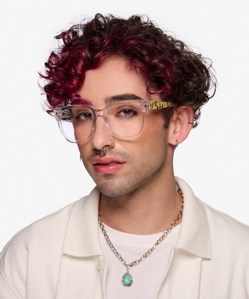 Snapdragon Clear Floral AcétateMontures de lunettes de vue pour Hommes d'EyeBuyDirect