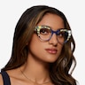 Thistle Blue Floral AcetateEyeglass Frames for Women from EyeBuyDirect