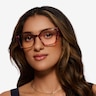 Tulipa Red Floral AcétateMontures de lunettes de vue pour Femmes d'EyeBuyDirect