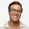 Viola Blue Floral AcetateEyeglass Frames for Men from EyeBuyDirect
