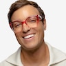 Pierrette Clear Pink PlasticEyeglass Frames for Men from EyeBuyDirect