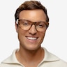 Aine Brown Floral AcetateEyeglass Frames for Men from EyeBuyDirect