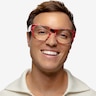 Aine Red Floral AcetateEyeglass Frames for Men from EyeBuyDirect