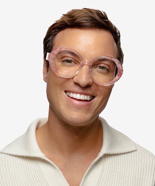 Brigid Pink AcetateEyeglass Frames for Men from EyeBuyDirect