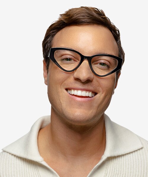 Tia Black AcetateEyeglass Frames for Men from EyeBuyDirect