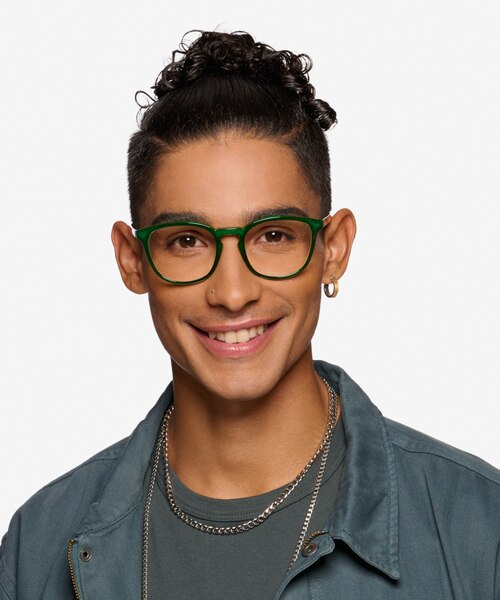 Persea Green Eco-friendlyEyeglass Frames for Men from EyeBuyDirect