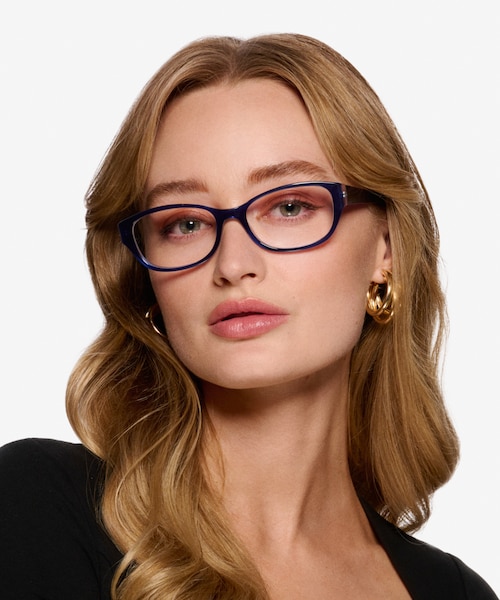 Rafi Navy AcetateEyeglass Frames for Women from EyeBuyDirect