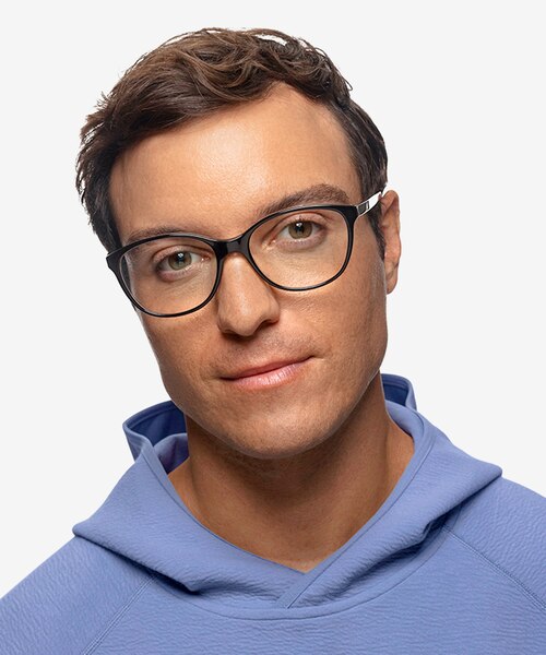 Piper Black AcetateEyeglass Frames for Men from EyeBuyDirect