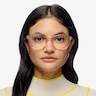 Piper Clear Pink AcetateEyeglass Frames for Women from EyeBuyDirect