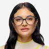 Neely Matte Black PlasticEyeglass Frames for Women from EyeBuyDirect