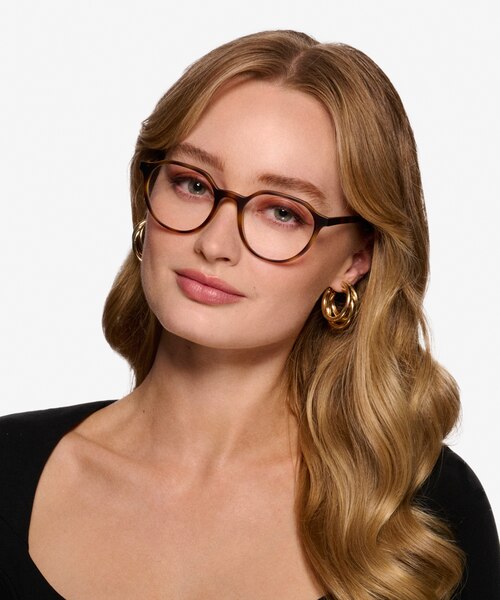 Prue Matte Tortoise PlasticEyeglass Frames for Women from EyeBuyDirect