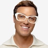 Deduce White AcetateEyeglass Frames for Men from EyeBuyDirect