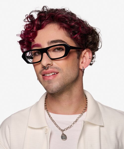 Synth Black AcetateEyeglass Frames for Men from EyeBuyDirect