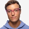 Pen Clear Purple AcetateEyeglass Frames for Men from EyeBuyDirect