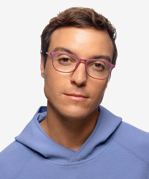 Unwind Purple PlasticEyeglass Frames for Men from EyeBuyDirect