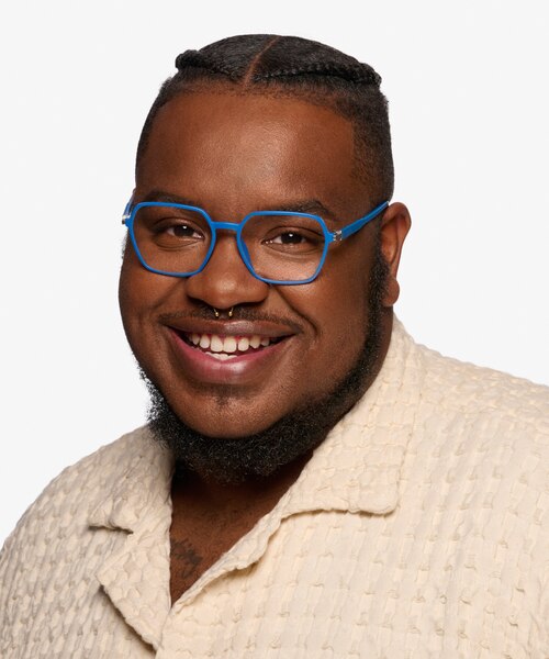 Brisk Navy PlasticEyeglass Frames for Men from EyeBuyDirect