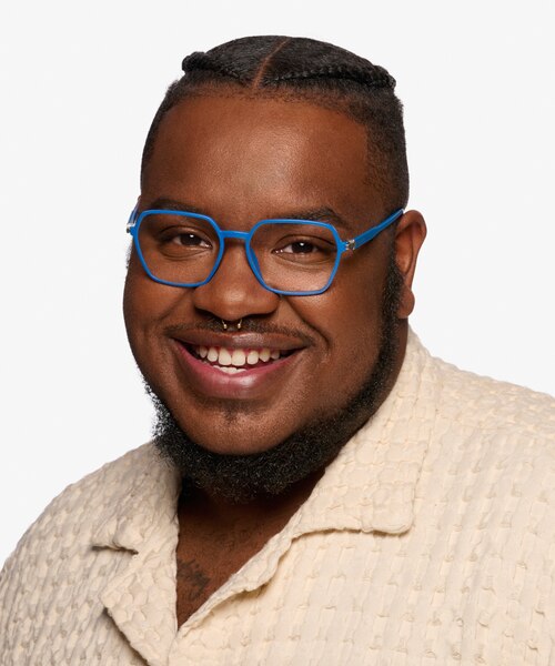 Brisk Navy PlasticEyeglass Frames for Men from EyeBuyDirect