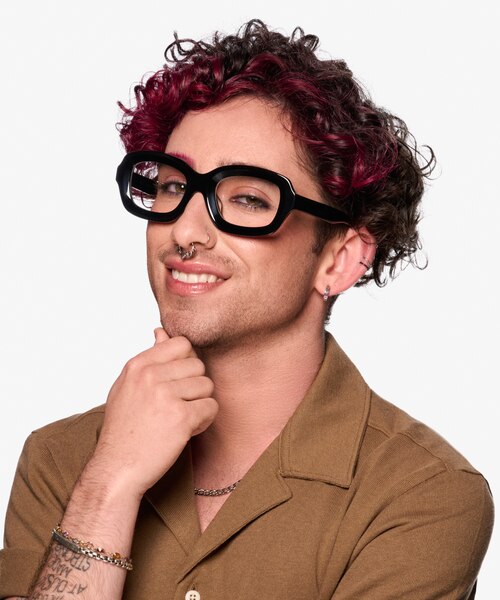 Borough Black AcetateEyeglass Frames for Men from EyeBuyDirect