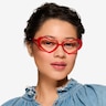 Sweet Milky Red AcetateEyeglass Frames for Women from EyeBuyDirect