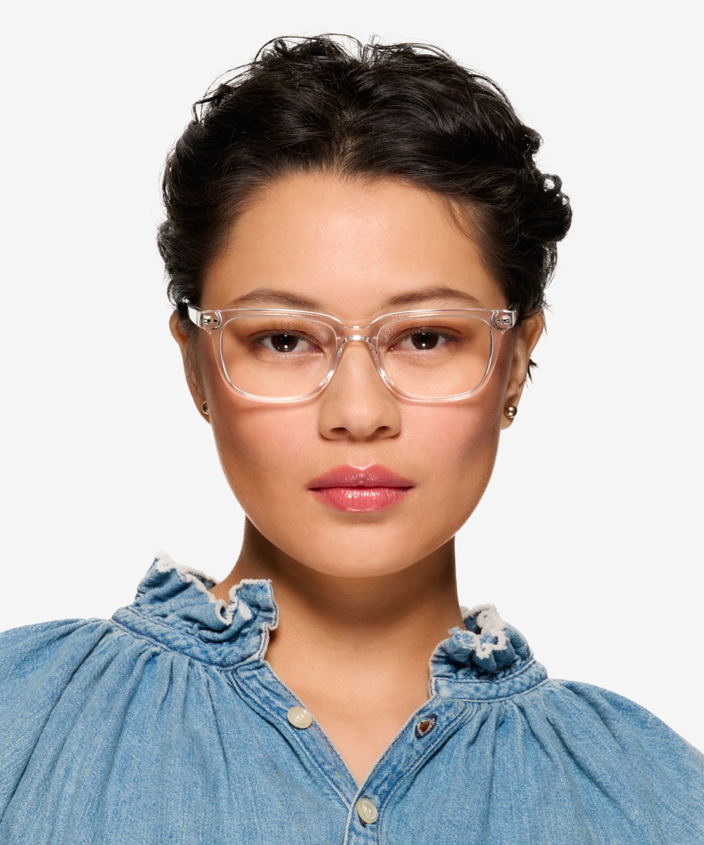 Esme Rectangle Crystal Full Rim Eyeglasses Eyebuydirect