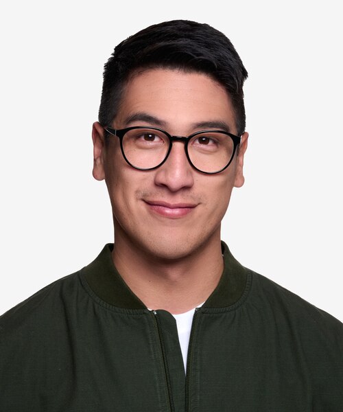 Lennon Black AcetateEyeglass Frames for Men from EyeBuyDirect