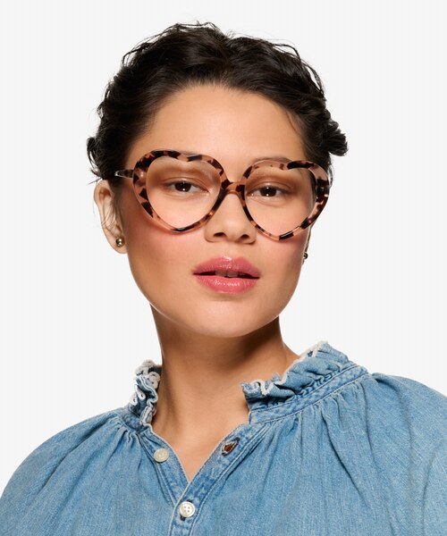 Suki Pink Tortoise AcétateMontures de lunettes de vue pour Femmes d'EyeBuyDirect
