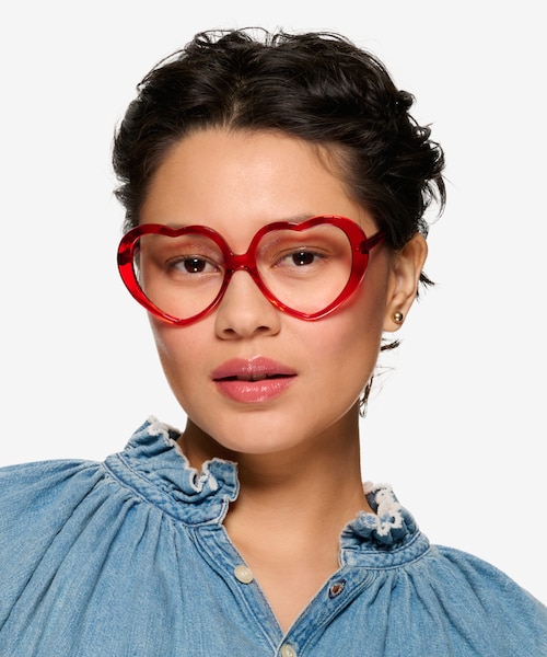 Suki Crystal Red AcetateEyeglass Frames for Women from EyeBuyDirect