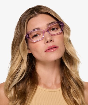 Crystal Mauve Lucille -  Acetate Eyeglasses