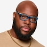 Petula Crystal Fluo Blue AcetateEyeglass Frames for Men from EyeBuyDirect