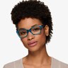 Petula Crystal Fluo Blue AcetateEyeglass Frames for Women from EyeBuyDirect