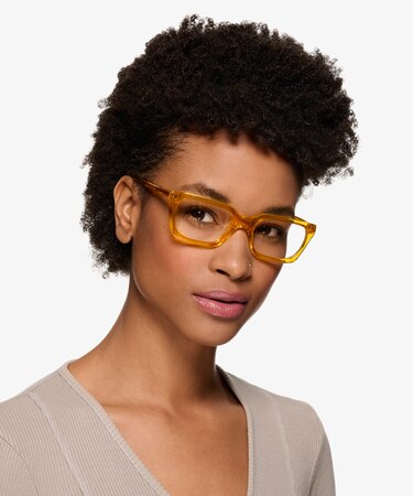 Crystal Orange Petula -  Acetate Eyeglasses