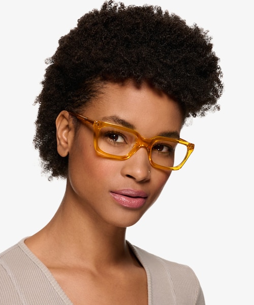 Petula Crystal Orange AcetateEyeglass Frames for Women from EyeBuyDirect