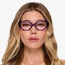 Faye Crystal Purple AcetateEyeglass Frames for Women from EyeBuyDirect