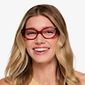 Faye Crystal Dark Pink AcetateEyeglass Frames for Women from EyeBuyDirect
