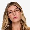 Patti Crystal Beige AcetateEyeglass Frames for Women from EyeBuyDirect