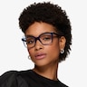 Sandie Crystal Dark Blue AcetateEyeglass Frames for Women from EyeBuyDirect