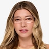 Liz Crystal Nude AcetateEyeglass Frames for Women from EyeBuyDirect