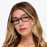 Nina Crystal Dark Gray AcetateEyeglass Frames for Women from EyeBuyDirect