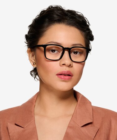 Black Astera -  Acetate Eyeglasses