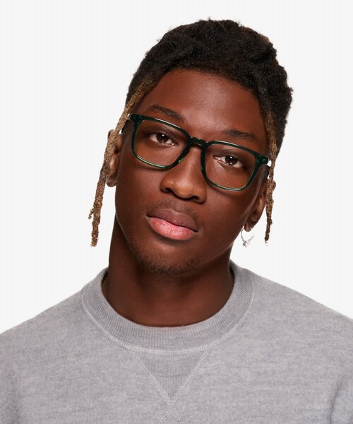 Astera Crystal Green AcetateEyeglass Frames for Men from EyeBuyDirect