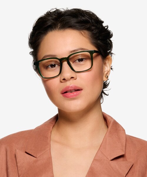Astera Crystal Green AcetateEyeglass Frames for Women from EyeBuyDirect
