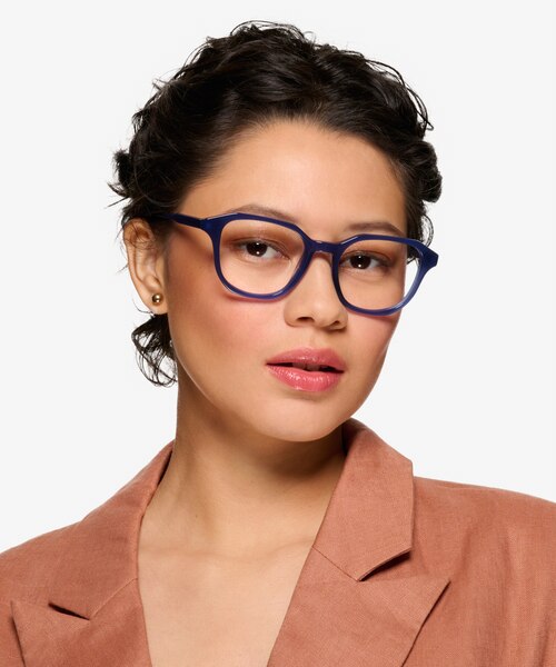 Florus Blue AcetateEyeglass Frames for Women from EyeBuyDirect