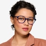 Florus Blue AcetateEyeglass Frames for Women from EyeBuyDirect