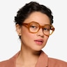 Gerania Milky Orange AcetateEyeglass Frames for Women from EyeBuyDirect