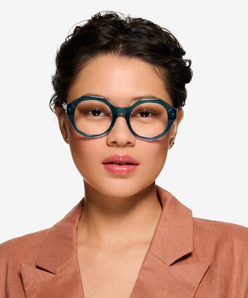 Gerania Crsytal Blue AcetateEyeglass Frames for Women from EyeBuyDirect