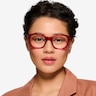 Aronia Crystal Dark Pink AcetateEyeglass Frames for Women from EyeBuyDirect